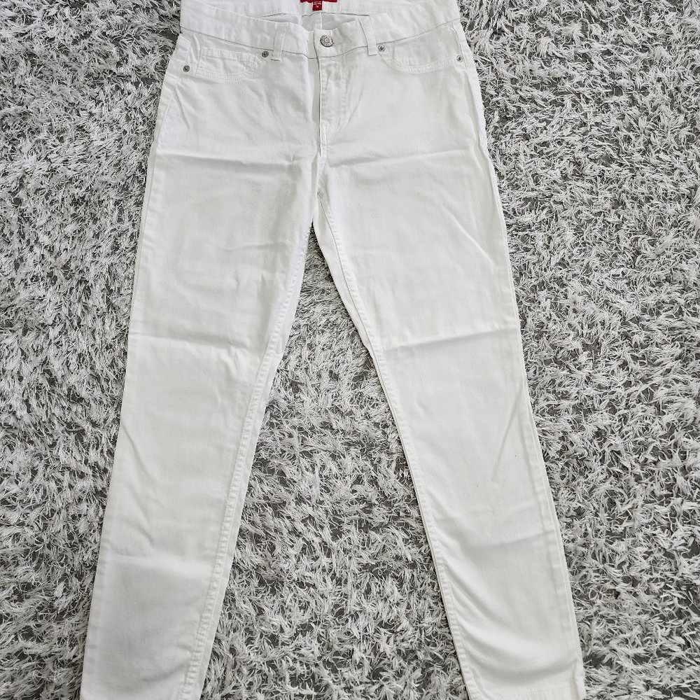 Guess White Straight Leg/Skinny Pants Size 26